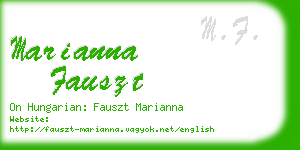 marianna fauszt business card